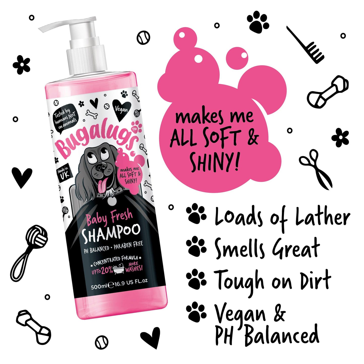 Bugalugs Baby Fresh Dog Shampoo - Happipaws Ltd