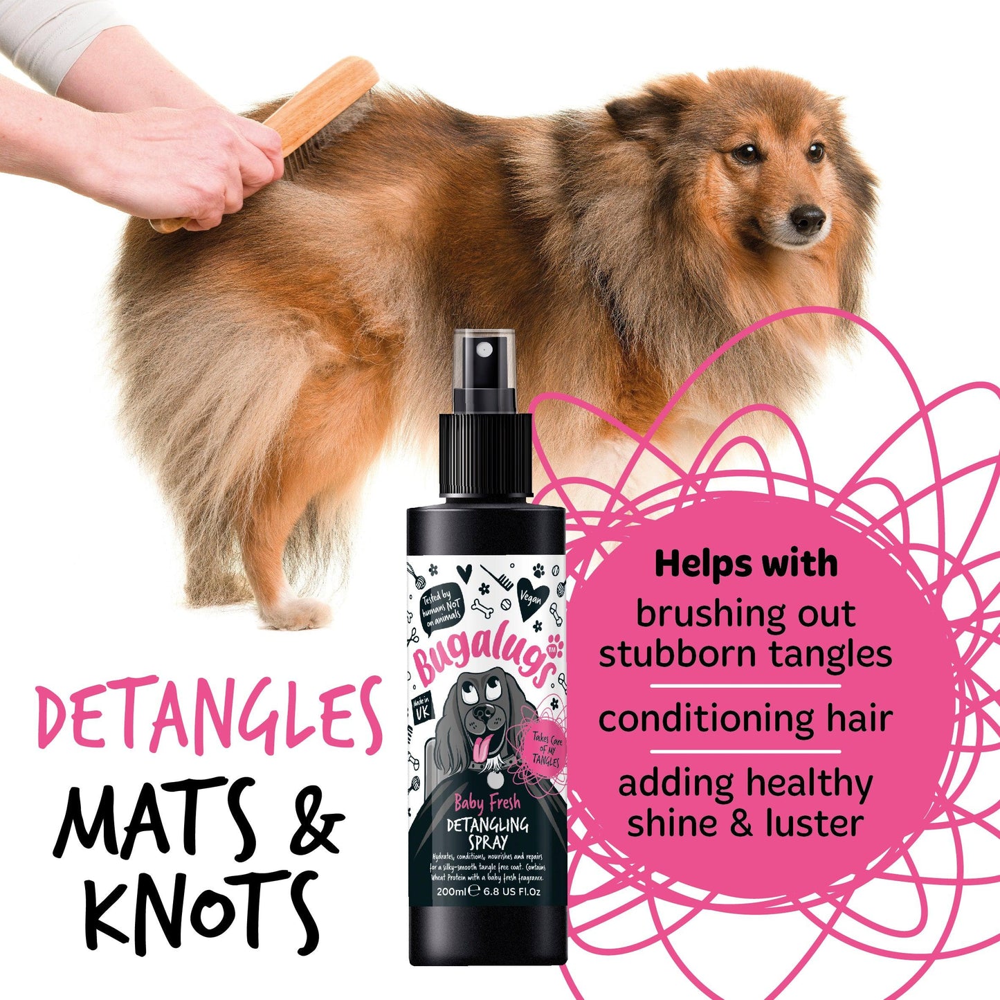 Bugalugs Baby Fresh Detangling Dog Spray - Happipaws Ltd