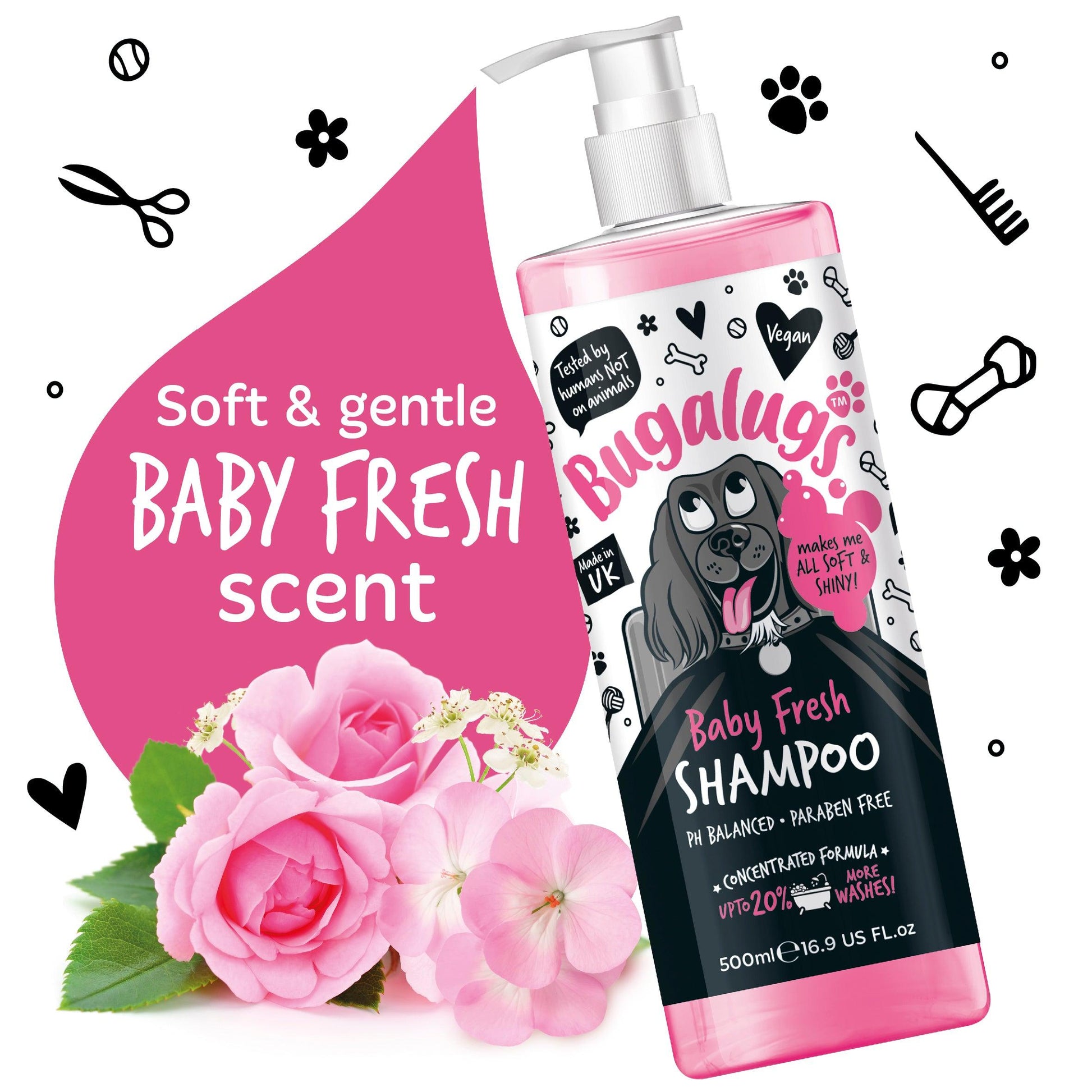 Bugalugs Baby Fresh Dog Shampoo - Happipaws Ltd