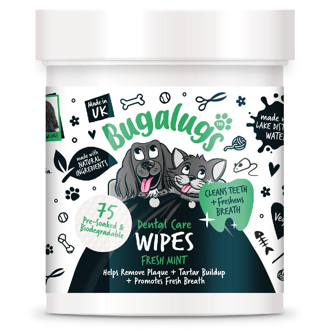 Bugalugs Biodegradable Dental Care Wipes - Happipaws Ltd