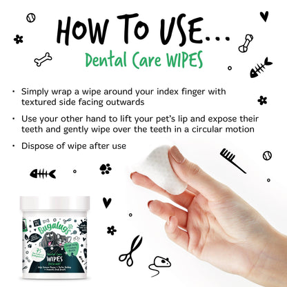 Bugalugs Biodegradable Dental Care Wipes - Happipaws Ltd