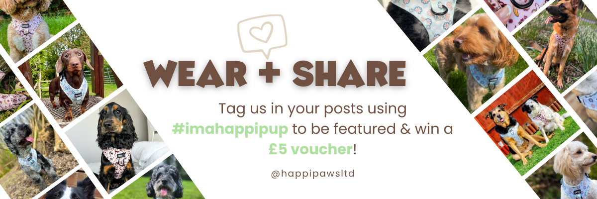 Tag Happipaws Ltd on social media to be featured and win a £5 voucher.